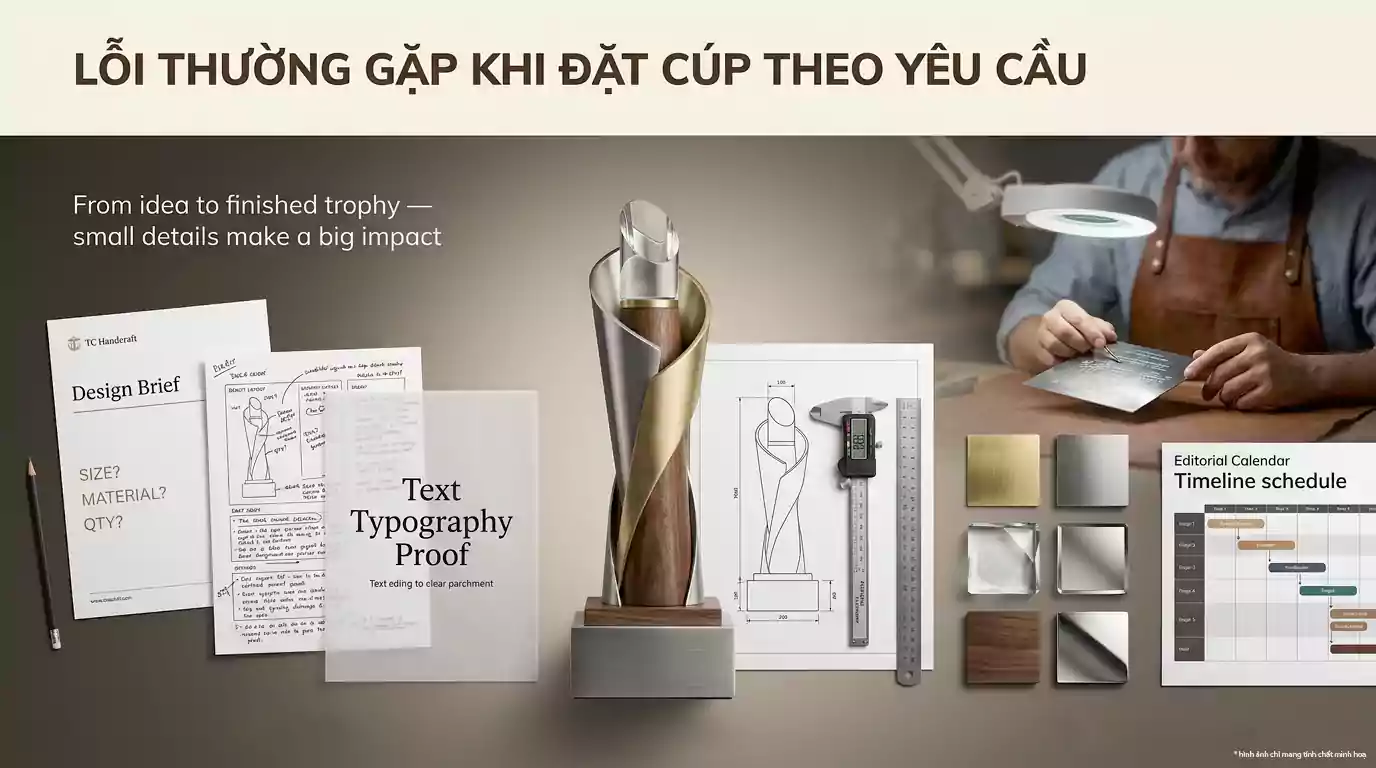 Lỗi Thường Gặp Khi Đặt Cúp Theo Yêu Cầu: Kinh Nghiệm Cần Biết