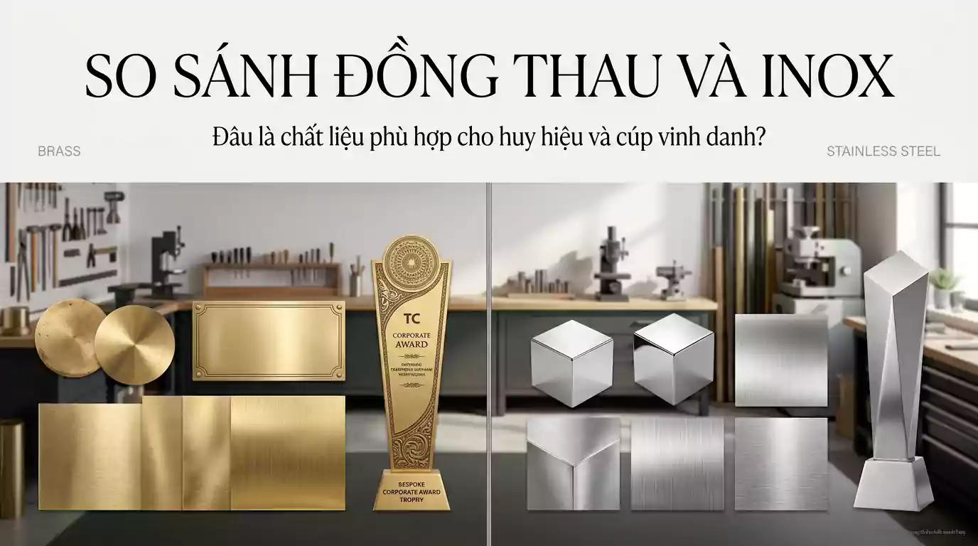 Đồng Thau Và Inox: Nên Chọn Chất Liệu Nào Cho Huy Hiệu Và Cúp Vinh Danh?